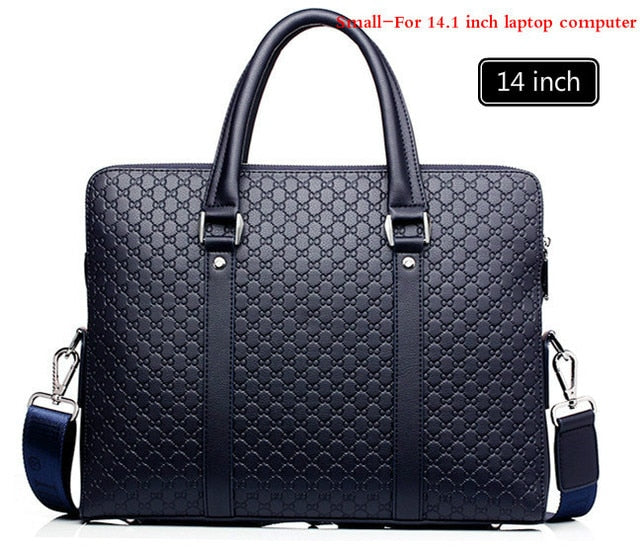 New Double Layers Men's Leather Business Briefcase Casual Man Shoulder Bag Messenger Bag Male Laptops Handbags Men Travel Bags