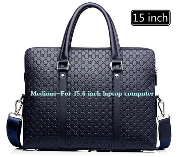 New Double Layers Men's Leather Business Briefcase Casual Man Shoulder Bag Messenger Bag Male Laptops Handbags Men Travel Bags