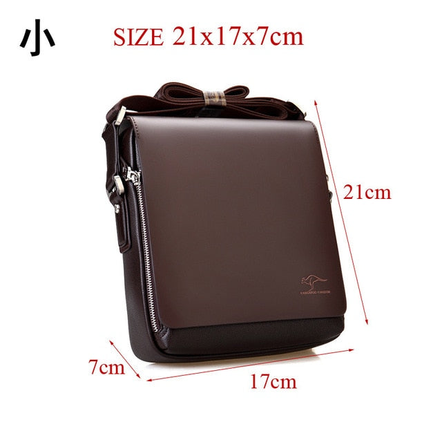 Free shipping! Authentic brand composite leather bag casual male shoulder briefcase kangaroo messenger bag men's travel bags