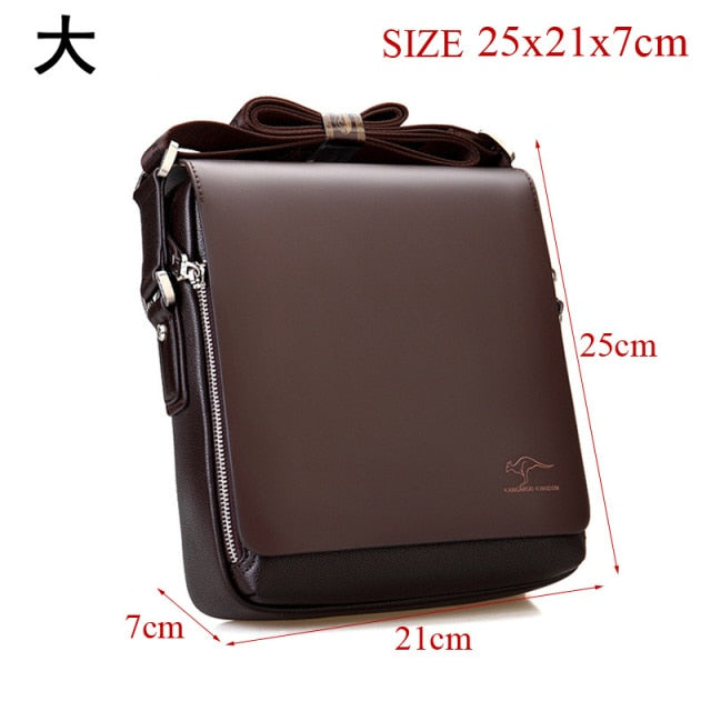 Free shipping! Authentic brand composite leather bag casual male shoulder briefcase kangaroo messenger bag men's travel bags