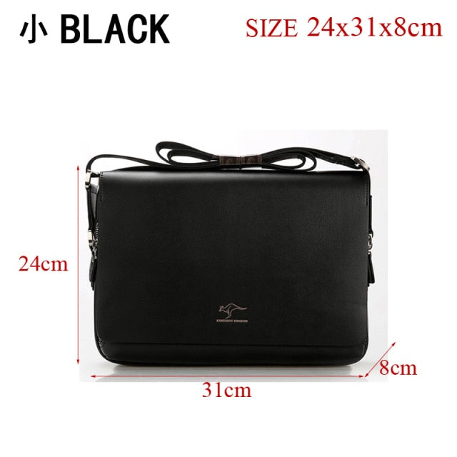 Free shipping! Authentic brand composite leather bag casual male shoulder briefcase kangaroo messenger bag men's travel bags