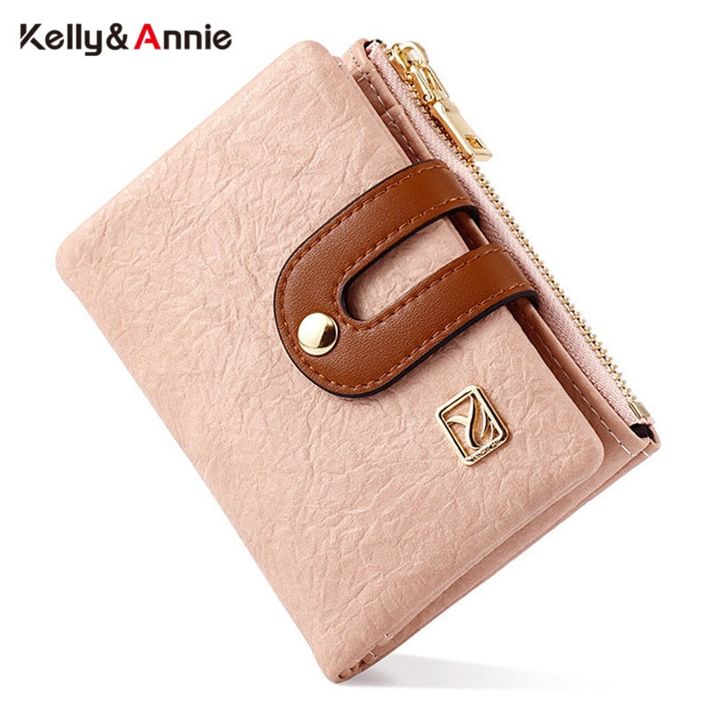 Many Departments Women Wallets Soft Leather Zipper Coin Purse Ladies Wallet Female Card Holder Small Purse Slim Portfel Carteira