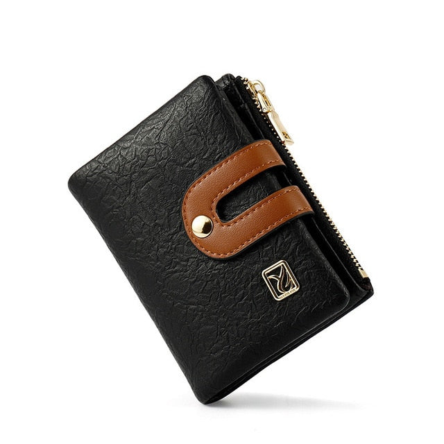 Many Departments Women Wallets Soft Leather Zipper Coin Purse Ladies Wallet Female Card Holder Small Purse Slim Portfel Carteira