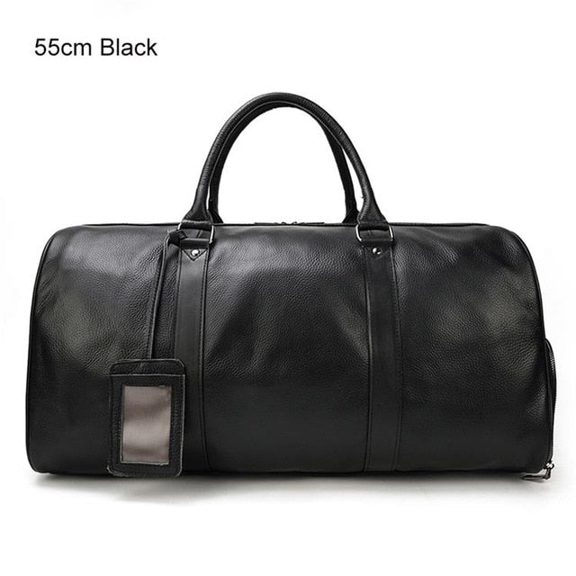 MAHEU Hot Genuine Leather Men Women Travel Bag Soft Real Leather Cowhide Carry Hand Luggage Bags Travel Shoulder Bag Male Female