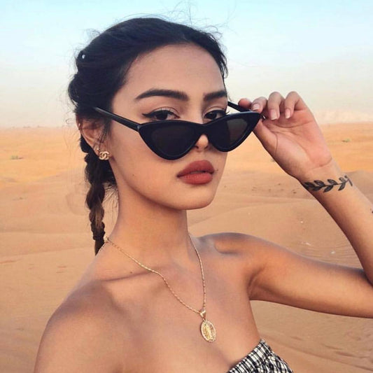 Vintage Cateye Sunglasses Women Sexy Retro Small Cat Eye Sun Glasses Brand Designer Colorful Eyewear For Female Oculos De Sol