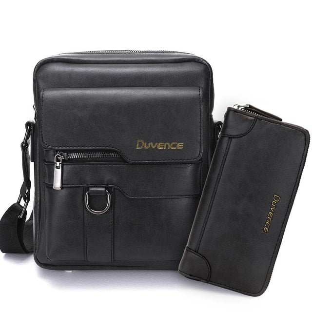 Brand Men Shoulder Bag for 10.4 inches Ipad PU Leather Business Men Messenger Bags Large Man Crossbody Bag Waterproof Travel Bag