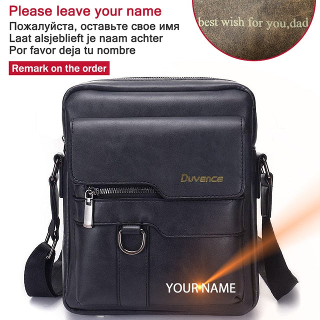 Brand Men Shoulder Bag for 10.4 inches Ipad PU Leather Business Men Messenger Bags Large Man Crossbody Bag Waterproof Travel Bag