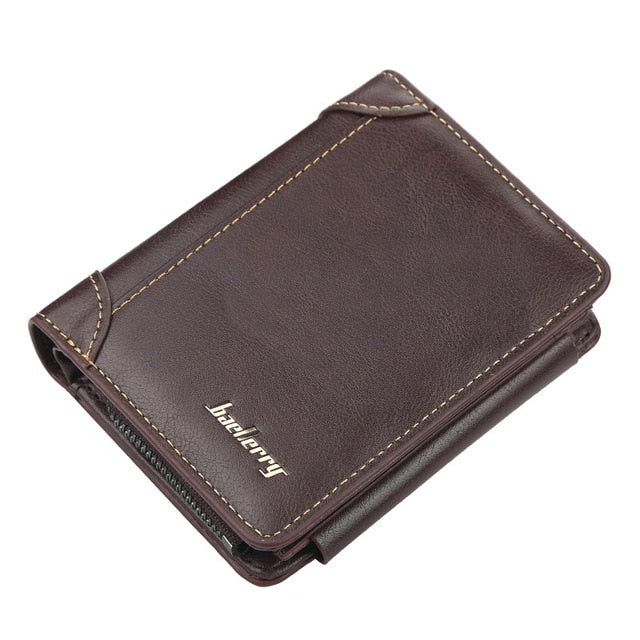 2020 New Leather Men Wallets High Quality Zipper Short Desigh Card Holder Male Purse Vintage Coin Holder Men Wallets