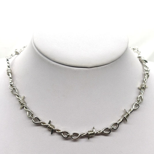 Small wire Brambles Iron Unisex Choker Necklace Women Hip-hop Gothic Punk Style Barbed Wire Little thorns Chain Choker Gifts