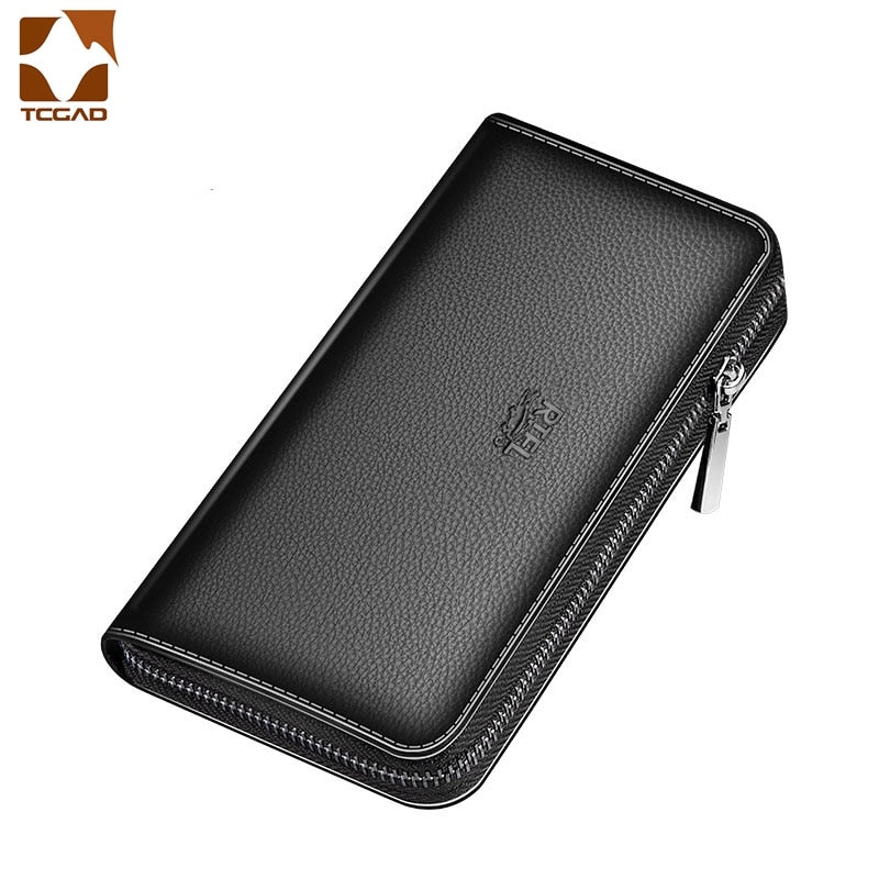 Men's Wallet Clutch Bag Billeteras Para Hombre Mens Wallet Man Purse Leather Genuine Luxury Carteira Masculina Couro 2021