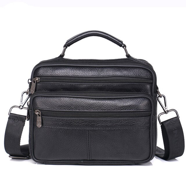 Men's Messenger Bag Shoulder Bag Genuine Leather Bags Male Crossbody Bags Flap Luxury Handbag Shoulder Handbag For Men KSK