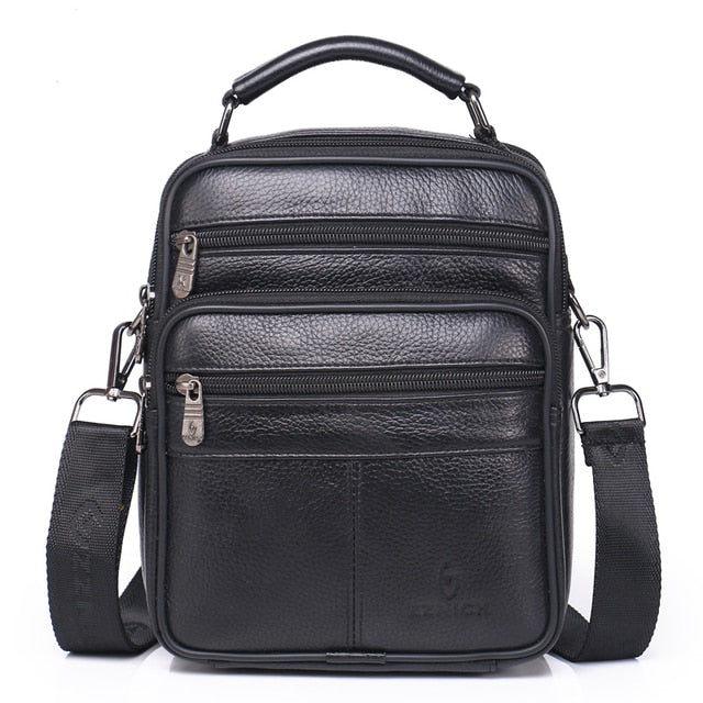 Men's Messenger Bag Shoulder Bag Genuine Leather Bags Male Crossbody Bags Flap Luxury Handbag Shoulder Handbag For Men KSK