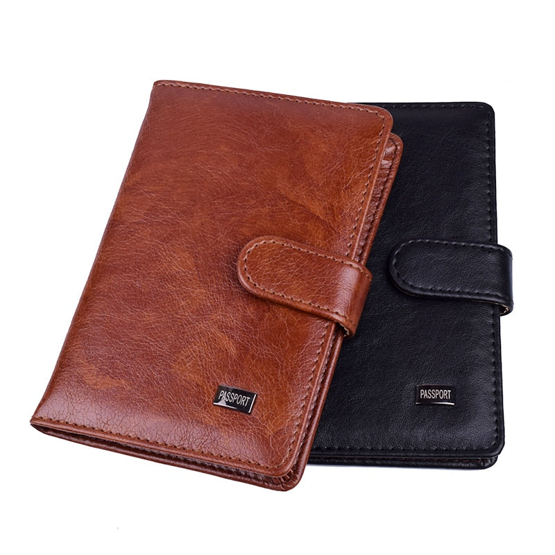 Travel Hasp Passport Holder Cover Leather Wallet Women Men Passports For Document Pouch Cards Case обложка на паспорт