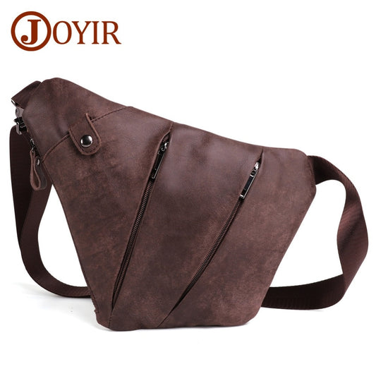 JOYIR High Quality Genuine Leather Men Messenger Bag Casual Crossbody Bag Fashion Men's Handbag Men Chest Bag Male Shoulder Bag