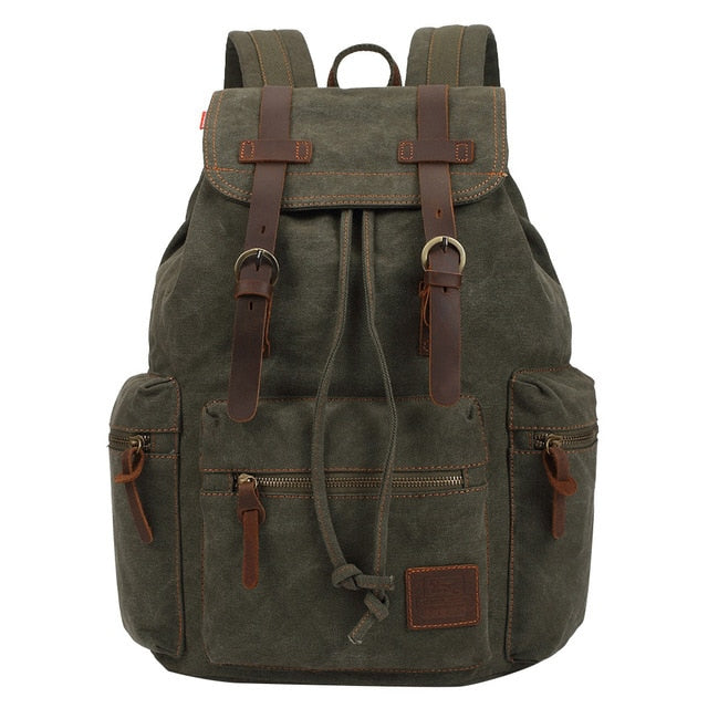 vintage canvas Backpacks Men And Women Bags Travel Students Casual For Hiking Travel Camping Backpack Mochila Masculina