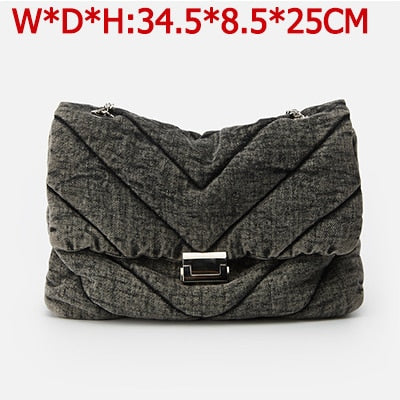 Big Chain Tote Women Shoulder Bag Fashion Large Capacity Messenger Bags for Women 2020 Solid Color Crossbody Bag Women's Bags