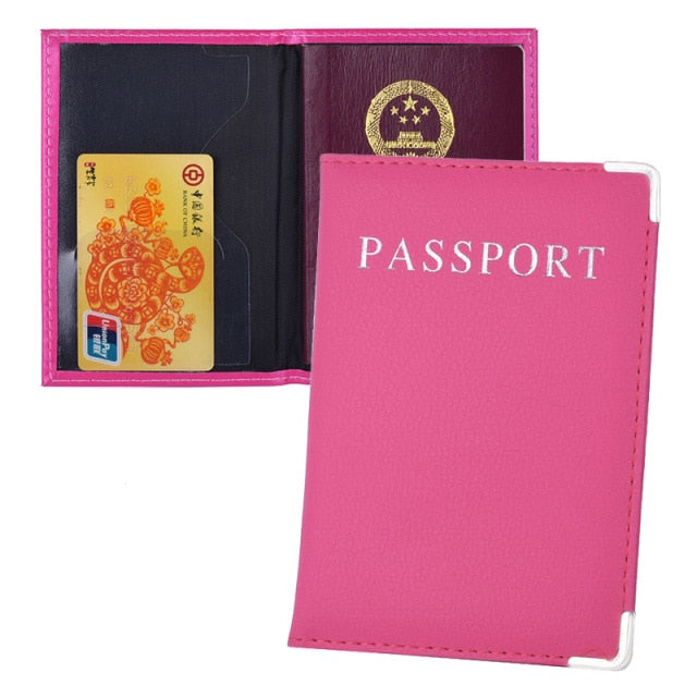 Travel Hasp Passport Holder Cover Leather Wallet Women Men Passports For Document Pouch Cards Case обложка на паспорт