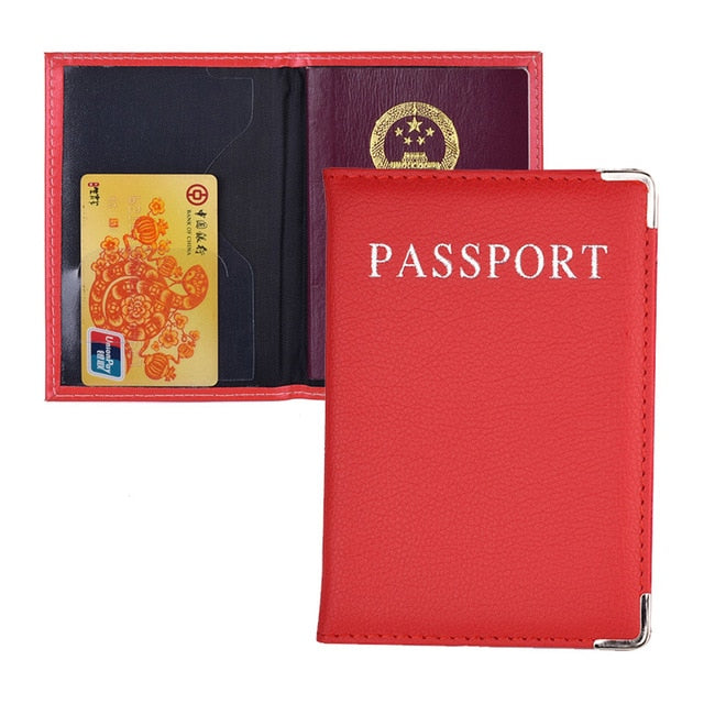 Travel Hasp Passport Holder Cover Leather Wallet Women Men Passports For Document Pouch Cards Case обложка на паспорт