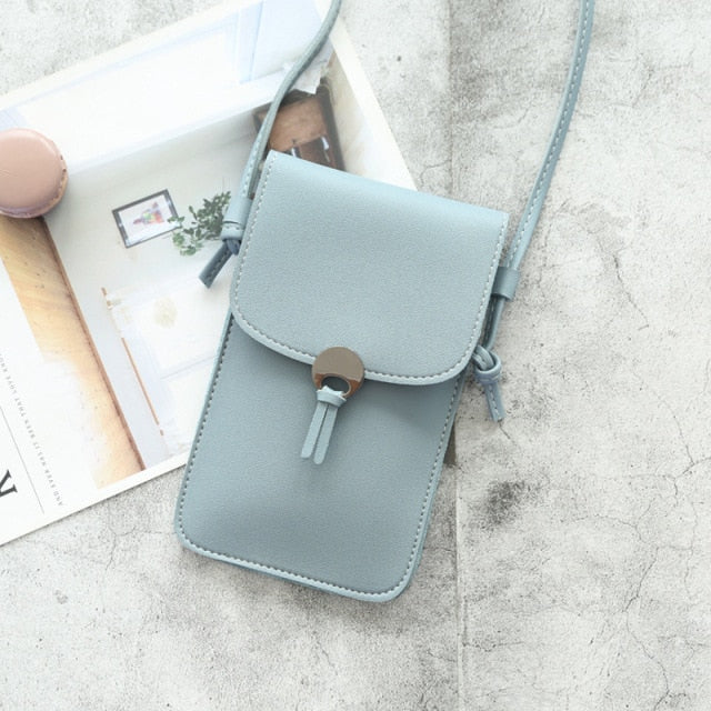 Women Wallet Bag Touch Screen Cell Phone Purse Bag Smartphone Wallet Tassel Leather Shoulder Strap Handbag Waterproof Women Bag