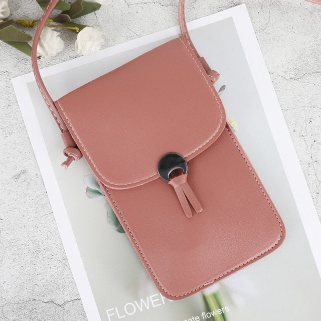 Women Wallet Bag Touch Screen Cell Phone Purse Bag Smartphone Wallet Tassel Leather Shoulder Strap Handbag Waterproof Women Bag