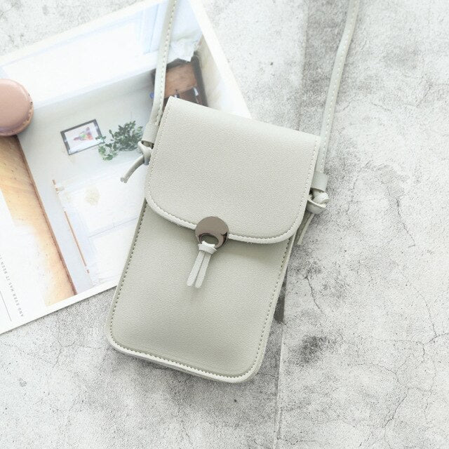 Women Wallet Bag Touch Screen Cell Phone Purse Bag Smartphone Wallet Tassel Leather Shoulder Strap Handbag Waterproof Women Bag