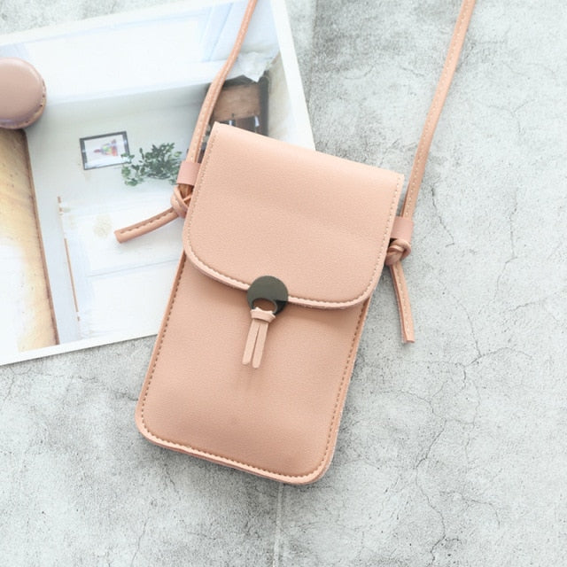 Women Wallet Bag Touch Screen Cell Phone Purse Bag Smartphone Wallet Tassel Leather Shoulder Strap Handbag Waterproof Women Bag