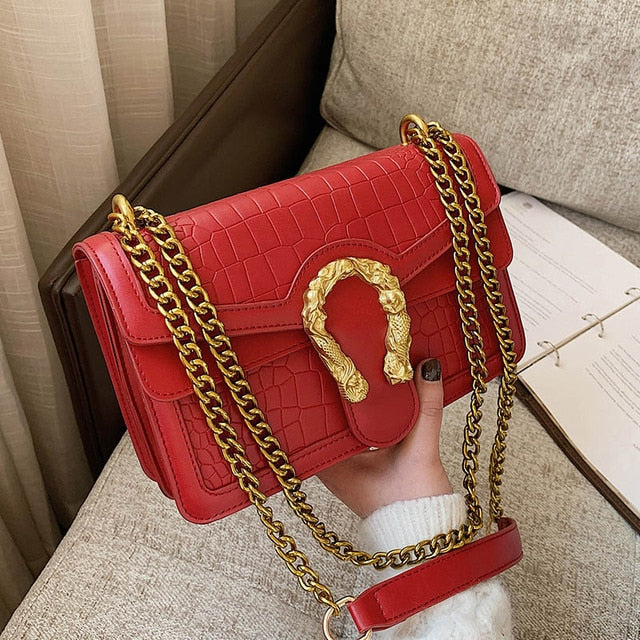 Luxury Women Handbags Top Quality PU Leather Women's Designer Brand Shoulder Crossbody Bag And Purses Female Chain Messenger Bag