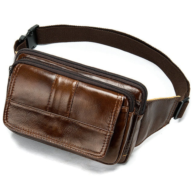 MVA Men's Waist Bag Leather Male Fanny Pack Men's Belt Bag for Man Belt Pouch Phone Hip Bum Bags Belts Travel Waist Packs 8966