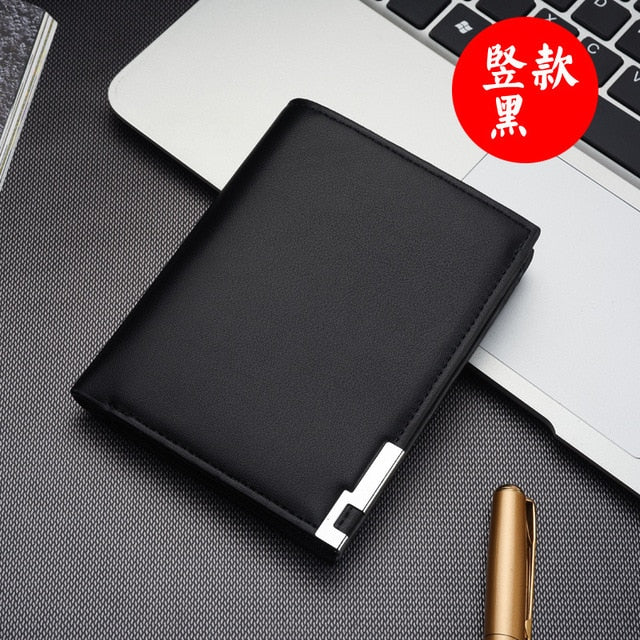 Hot Selling New Men's Short Wallet Iron Edge Korean Youth Men's Horizontal Wallet Trend Card Pack Purse