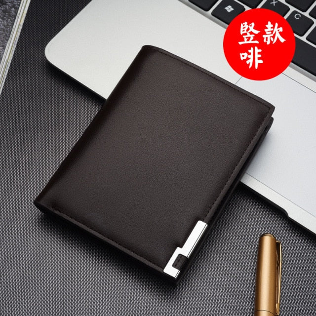 Hot Selling New Men's Short Wallet Iron Edge Korean Youth Men's Horizontal Wallet Trend Card Pack Purse