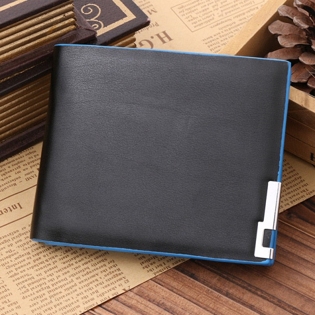 Hot Selling New Men's Short Wallet Iron Edge Korean Youth Men's Horizontal Wallet Trend Card Pack Purse