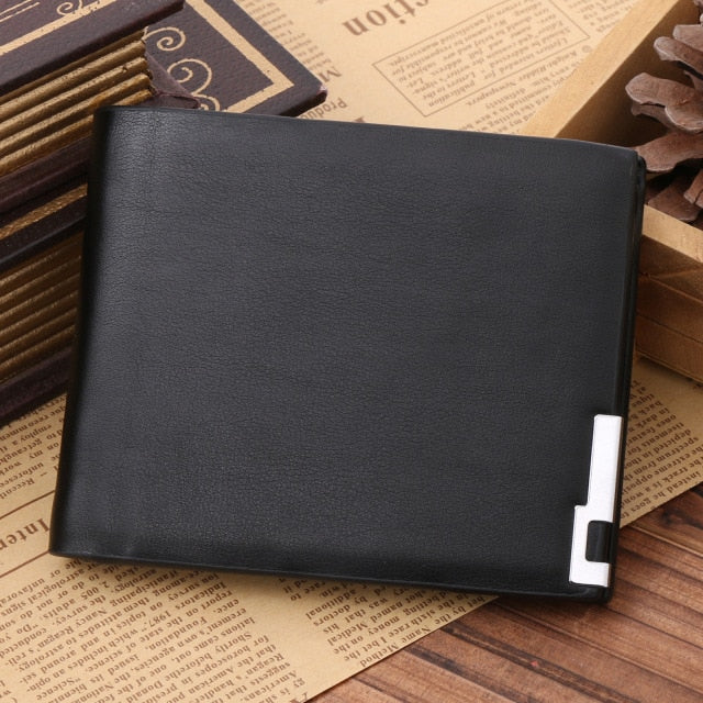 Hot Selling New Men's Short Wallet Iron Edge Korean Youth Men's Horizontal Wallet Trend Card Pack Purse