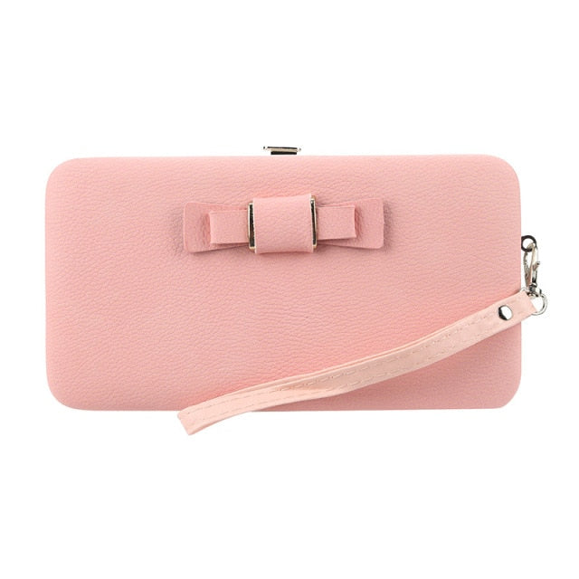 Wallet Female Women Wallet Snap Coin Purse Phone Bag Bow Multi-card Bit Card Holder Purse Women Luxury Billetera Mujer 1318