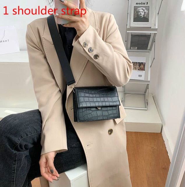 Women's Designer Luxury Handbag 2021 Fashion New High quality PU Leather Women Handbags Crocodile pattern Shoulder Messenger Bag