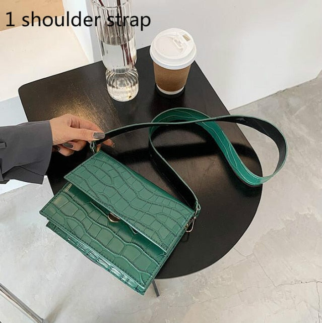 Women's Designer Luxury Handbag 2021 Fashion New High quality PU Leather Women Handbags Crocodile pattern Shoulder Messenger Bag