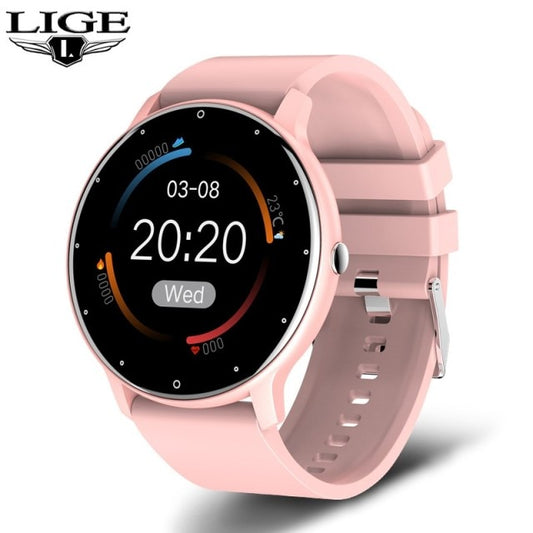 LIGE 2021 Fashion Smart Watch Men Fitness Bracelet Heart Rate Blood Pressure Monitoring Sports Tracker Smartwatch Gift for Women