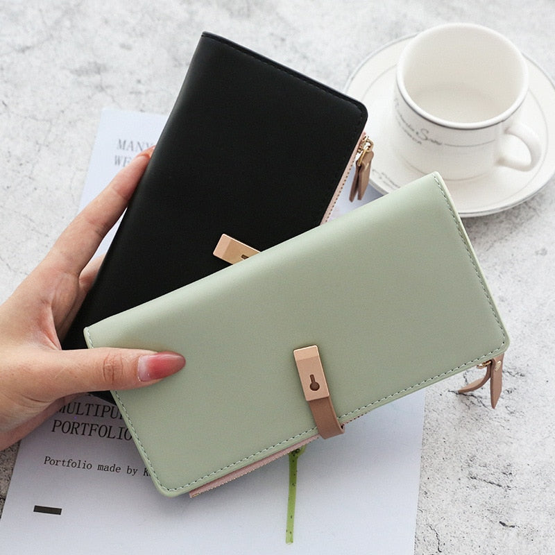 Long Women's Wallet Female Purses Tassel Coin Purse Card Holder Wallets Pu Leather Clutch Money Bag Purses Card Holder Carteira