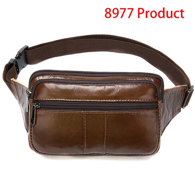 MVA Men's Waist Bag Leather Male Fanny Pack Men's Belt Bag for Man Belt Pouch Phone Hip Bum Bags Belts Travel Waist Packs 8966