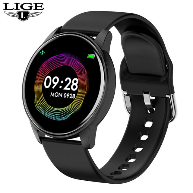 LIGE 2021 Fashion Smart Watch Men Fitness Bracelet Heart Rate Blood Pressure Monitoring Sports Tracker Smartwatch Gift for Women