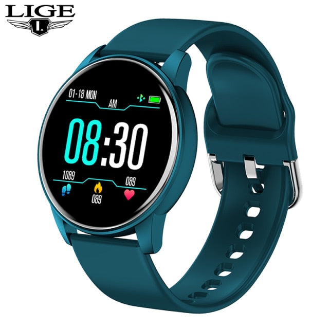 LIGE 2021 Fashion Smart Watch Men Fitness Bracelet Heart Rate Blood Pressure Monitoring Sports Tracker Smartwatch Gift for Women