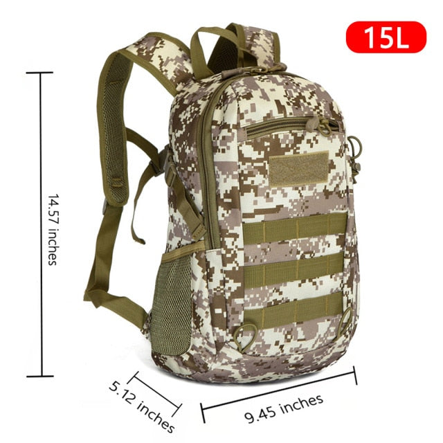 Outdoor Tactical Backpack Military Rucksacks Men 15L 20L Waterproof Sport Travel Backpacks Camping Mochila Fishing Hunting Bags