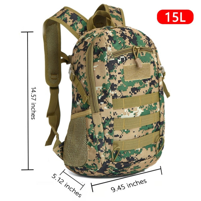 Outdoor Tactical Backpack Military Rucksacks Men 15L 20L Waterproof Sport Travel Backpacks Camping Mochila Fishing Hunting Bags