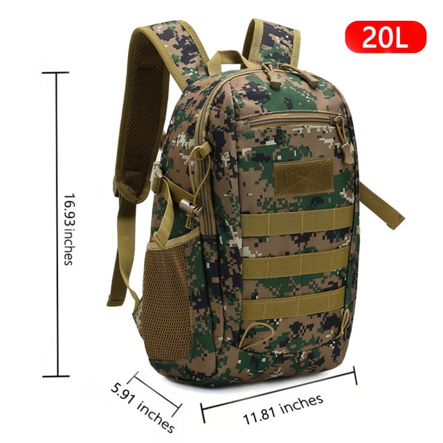 Outdoor Tactical Backpack Military Rucksacks Men 15L 20L Waterproof Sport Travel Backpacks Camping Mochila Fishing Hunting Bags