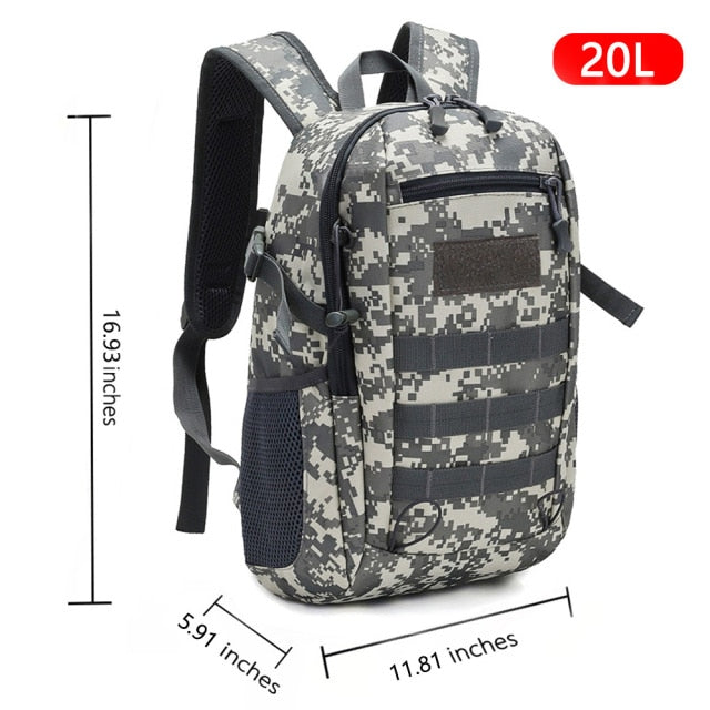 Outdoor Tactical Backpack Military Rucksacks Men 15L 20L Waterproof Sport Travel Backpacks Camping Mochila Fishing Hunting Bags