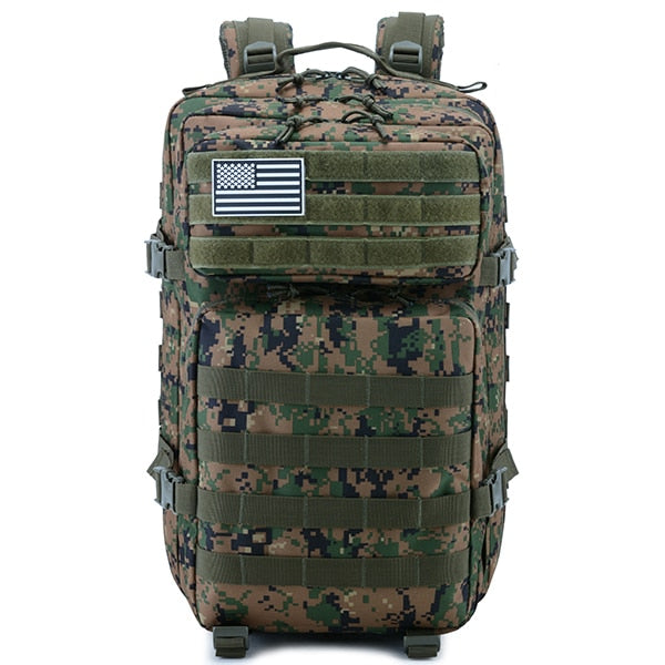 50L Camouflage Army Backpack Men Military Tactical Bags Assault Molle backpack Hunting Trekking Rucksack Waterproof Bug Out Bag