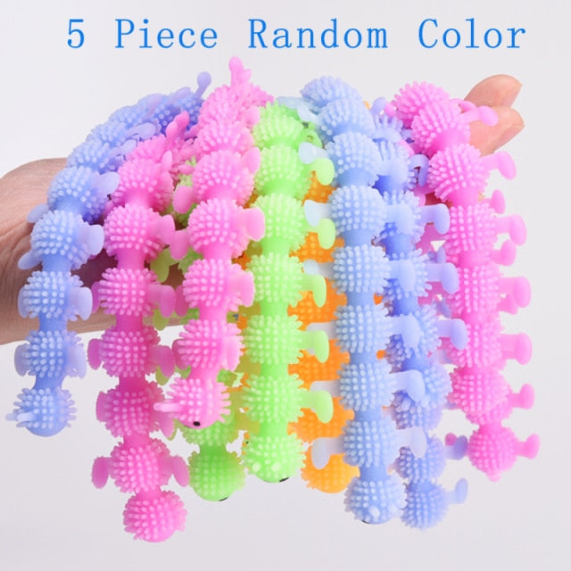 Worm Noodle Stretch String TPR Rope Anti Stress Toys String Fidget Autism Vent Toys  Decompression Toy Sqishy Toy