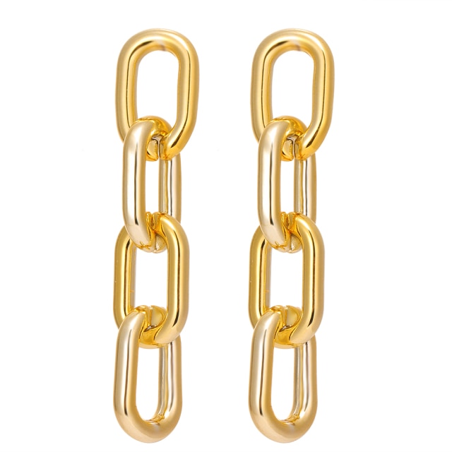 FNIO Fashion Vintage Earrings For Women Big Geometric Statement Gold Metal Drop Earrings 2020 Trendy Earings Jewelry Accessories