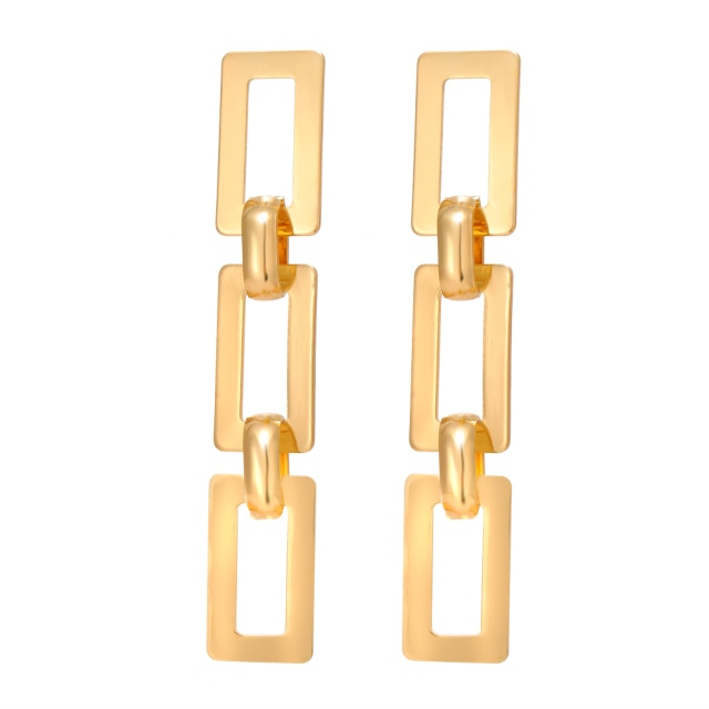 FNIO Fashion Vintage Earrings For Women Big Geometric Statement Gold Metal Drop Earrings 2020 Trendy Earings Jewelry Accessories