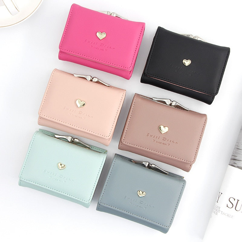 New Women's Wallet Short Cartoon Cute Zero Wallet Coin Purses Bag Girl Small Lady Wallet Cardholder