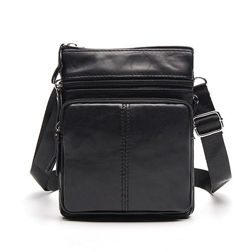 WESTAL Messenger Bag Men's Shoulder Genuine Leather Bags Flap Small Male Man Crossbody Bags for Men Natural Leather Bag M701